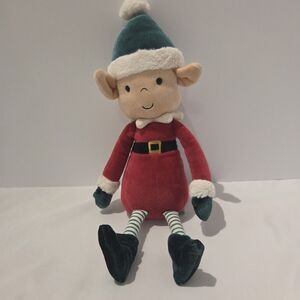 JellyCat London Eldo Elf 12" Christmas Plush Stuffed Animal Toy Shelf Sitter